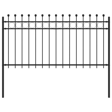 VidaXL Ogrodzenie Ring Czarny 200 x 150 cm Stal malowana proszkowo