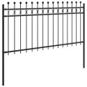 VidaXL Ogrodzenie Ring Czarny 200 x 150 cm Stal malowana proszkowo