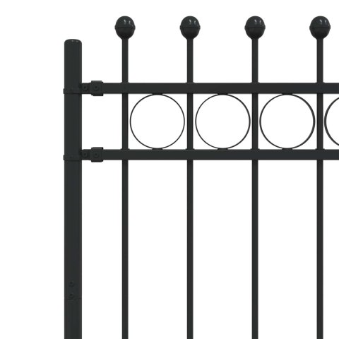 VidaXL Ogrodzenie Ring Czarny 200 x 150 cm Stal malowana proszkowo
