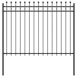 VidaXL Ogrodzenie Ring Czarny 200 x 200 cm Stal malowana proszkowo