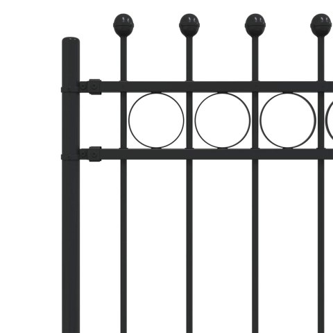 VidaXL Ogrodzenie Ring Czarny 200 x 200 cm Stal malowana proszkowo