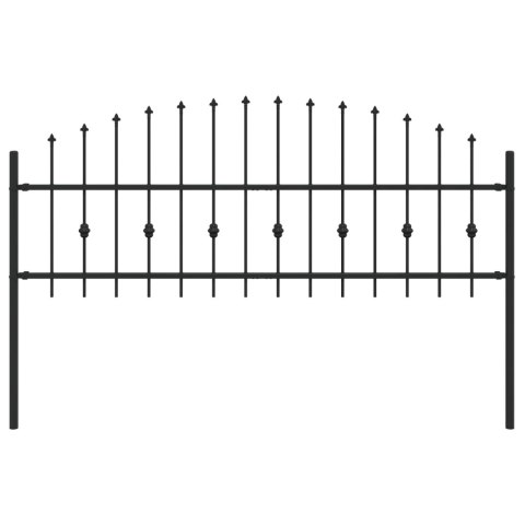 VidaXL Ogrodzenie z kolcami Czarny 200 x 130 cm