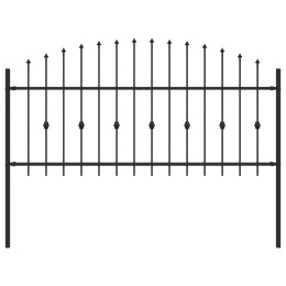 VidaXL Ogrodzenie z kolcami Czarny 200 x 130 cm