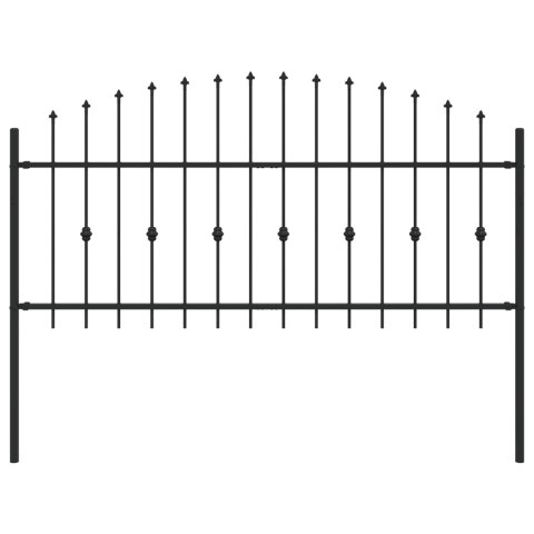 VidaXL Ogrodzenie z kolcami Czarny 200 x 130 cm