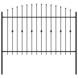 VidaXL Ogrodzenie z kolcami Czarny 200 x 130 cm