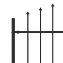 VidaXL Ogrodzenie z kolcami Czarny 200 x 130 cm