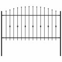 VidaXL Ogrodzenie z kolcami Czarny 200 x 150 cm