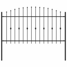 VidaXL Ogrodzenie z kolcami Czarny 200 x 150 cm