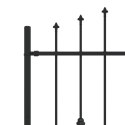 VidaXL Ogrodzenie z kolcami Czarny 200 x 150 cm