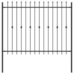 VidaXL Ogrodzenie z kolcami Czarny 200 x 200 cm