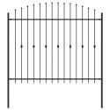 VidaXL Ogrodzenie z kolcami Czarny 200 x 200 cm