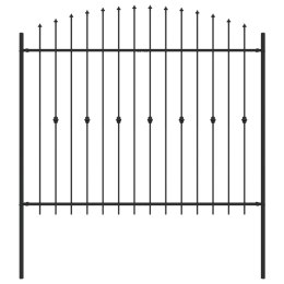 VidaXL Ogrodzenie z kolcami Czarny 200 x 200 cm
