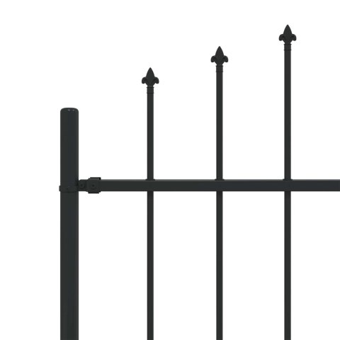 VidaXL Ogrodzenie z kolcami Czarny 200 x 200 cm