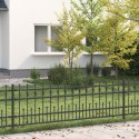 VidaXL Ogrodzenie z pierścieniem Spike Czarny 200 x 130 cm