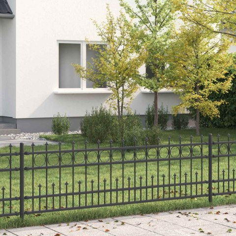 VidaXL Ogrodzenie z pierścieniem Spike Czarny 200 x 130 cm