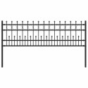 VidaXL Ogrodzenie z pierścieniem Spike Czarny 200 x 130 cm