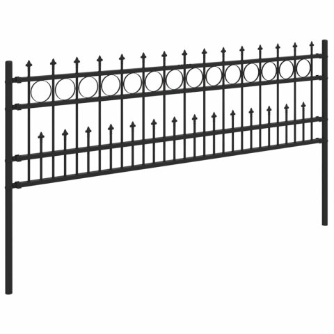 VidaXL Ogrodzenie z pierścieniem Spike Czarny 200 x 130 cm
