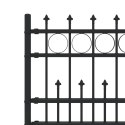VidaXL Ogrodzenie z pierścieniem Spike Czarny 200 x 130 cm