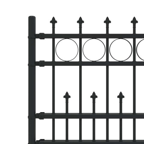 VidaXL Ogrodzenie z pierścieniem Spike Czarny 200 x 130 cm