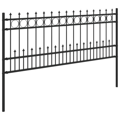 VidaXL Ogrodzenie z pierścieniem Spike Czarny 200 x 130 cm