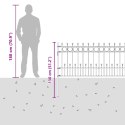 VidaXL Ogrodzenie z pierścieniem Spike Czarny 200 x 130 cm