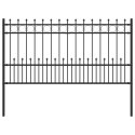 VidaXL Ogrodzenie z pierścieniem Spike Czarny 200 x 150 cm