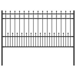 VidaXL Ogrodzenie z pierścieniem Spike Czarny 200 x 150 cm