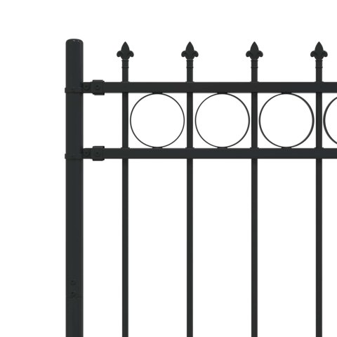 VidaXL Ogrodzenie z pierścieniem Spike Czarny 200 x 150 cm