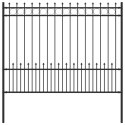 VidaXL Ogrodzenie z pierścieniem Spike Czarny 200 x 200 cm