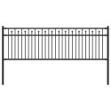 VidaXL Ogrodzenie ze szpikulcem Czarny 200 x 110 cm