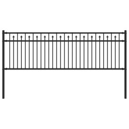 VidaXL Ogrodzenie ze szpikulcem Czarny 200 x 110 cm