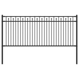 VidaXL Ogrodzenie ze szpikulcem Czarny 200 x 130 cm