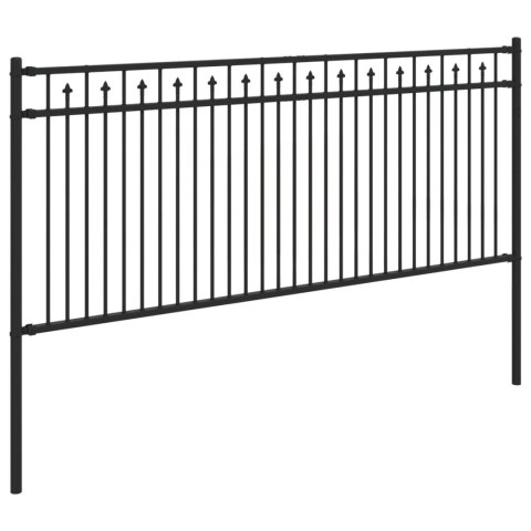 VidaXL Ogrodzenie ze szpikulcem Czarny 200 x 130 cm