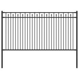 VidaXL Ogrodzenie ze szpikulcem Czarny 200 x 150 cm