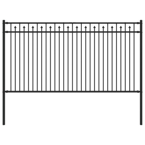 VidaXL Ogrodzenie ze szpikulcem Czarny 200 x 150 cm