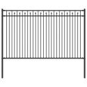 VidaXL Ogrodzenie ze szpikulcem Czarny 200 x 166 cm
