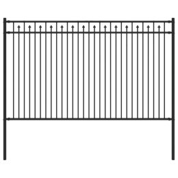 VidaXL Ogrodzenie ze szpikulcem Czarny 200 x 166 cm