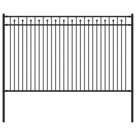 VidaXL Ogrodzenie ze szpikulcem Czarny 200 x 166 cm