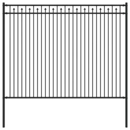 VidaXL Ogrodzenie ze szpikulcem Czarny 200 x 200 cm