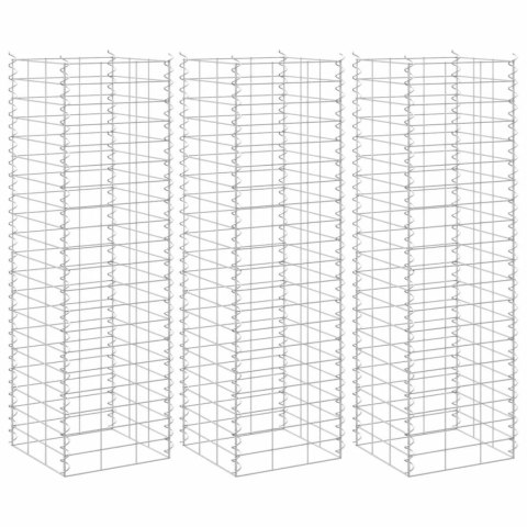 WYSOKIE DONICE GABIONOWE 3 SZT. 30X30X100CM ŻELAZO
