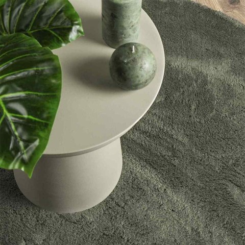 VidaXL Dywany pokojowe HUARTE Leśnozielony 160 x 230 cm Poliester