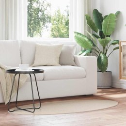 DYWAN POKOJOWY OWALNY HUARTE BEŻOWY 150X80CM 100%