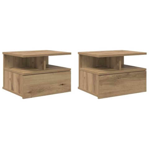 LUSTRO NOCNE Z SZUFLADĄ 2 PCS DĄB RZEMIEŚLNICZY 40X 31X 28CM