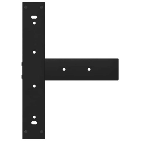 NOGI DO STOŁU BAROWEGO W KSZTAŁCIE LITERY T 2 SZT. CZARNE 50X35X(100-101)CM STAL