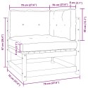 VidaXL Ogrodowa sofa narożna z poduszkami, lite drewno daglezjowe