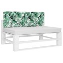 VidaXL Poduszka na palety, wzór w liście, 120x40x12 cm, tkanina