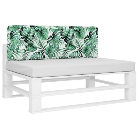 VidaXL Poduszka na palety, wzór w liście, 120x40x12 cm, tkanina