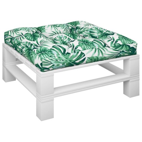 VidaXL Poduszka na sofę z palet, wzór w liście, 70x70x12 cm