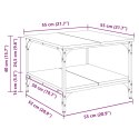 STOLIK KAWOWY PRZYDYMIONY DĄB 55X55X40CM