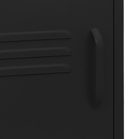 SZAFKI NOCNE 2 SZT. CZARNE 35X35X51CM STALOWE